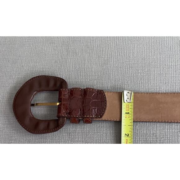 Takashimaya New York Belt Genuine American Alligator Waist Made In Italy luxury - Picture 12 of 13